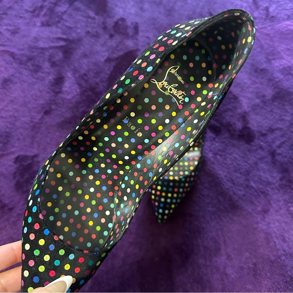 Christian Louboutin Hot Chick 100 Polka Dot Suede Pumps Size 41 - Picture 8 of 12